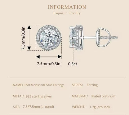 Moissanite Earring