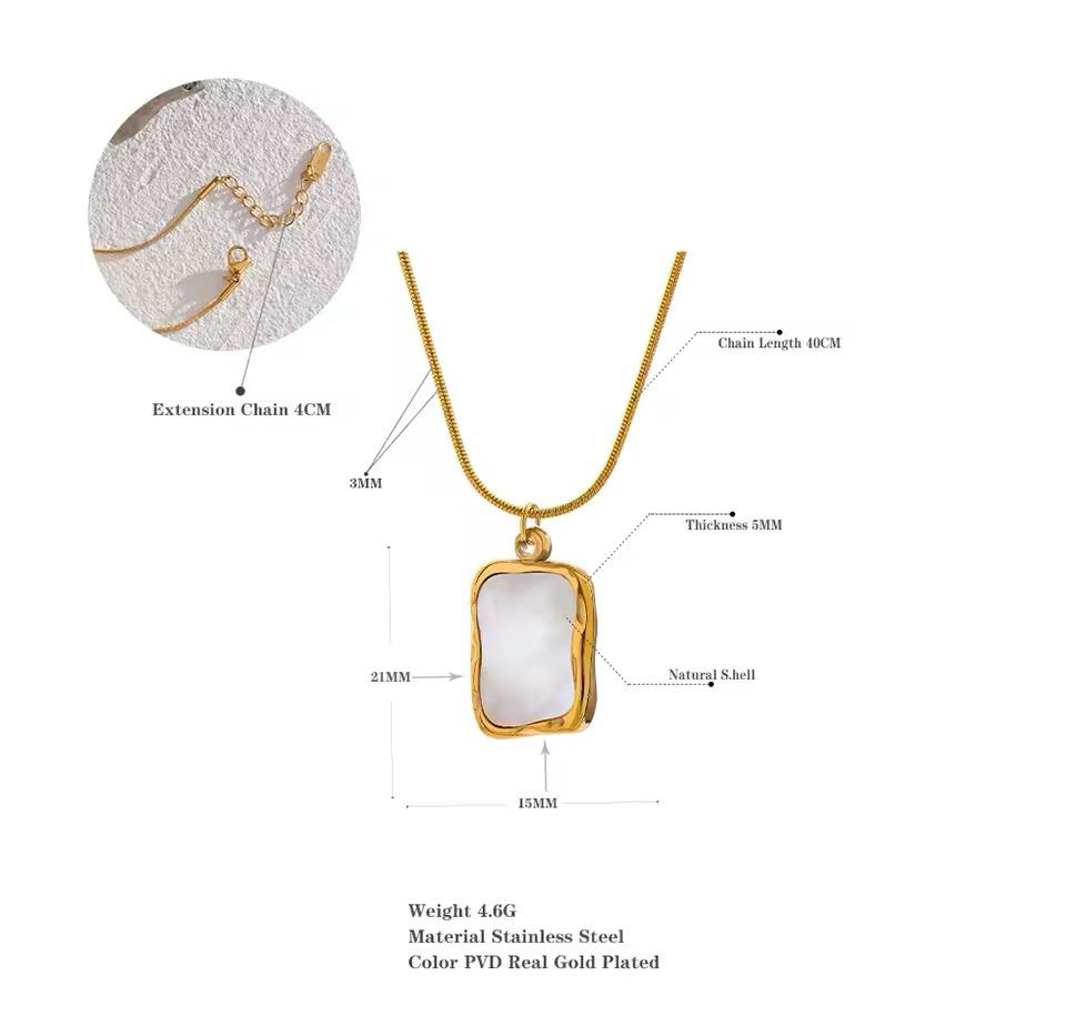 Square Shell Necklace