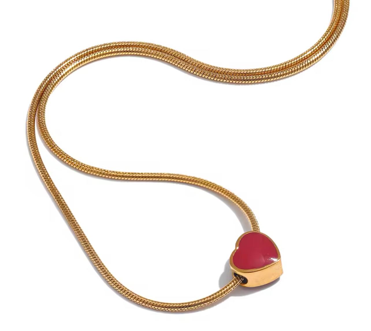 Red Enamel Heart