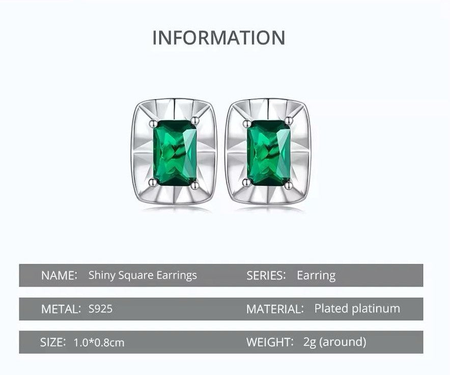 Square Green Zircon