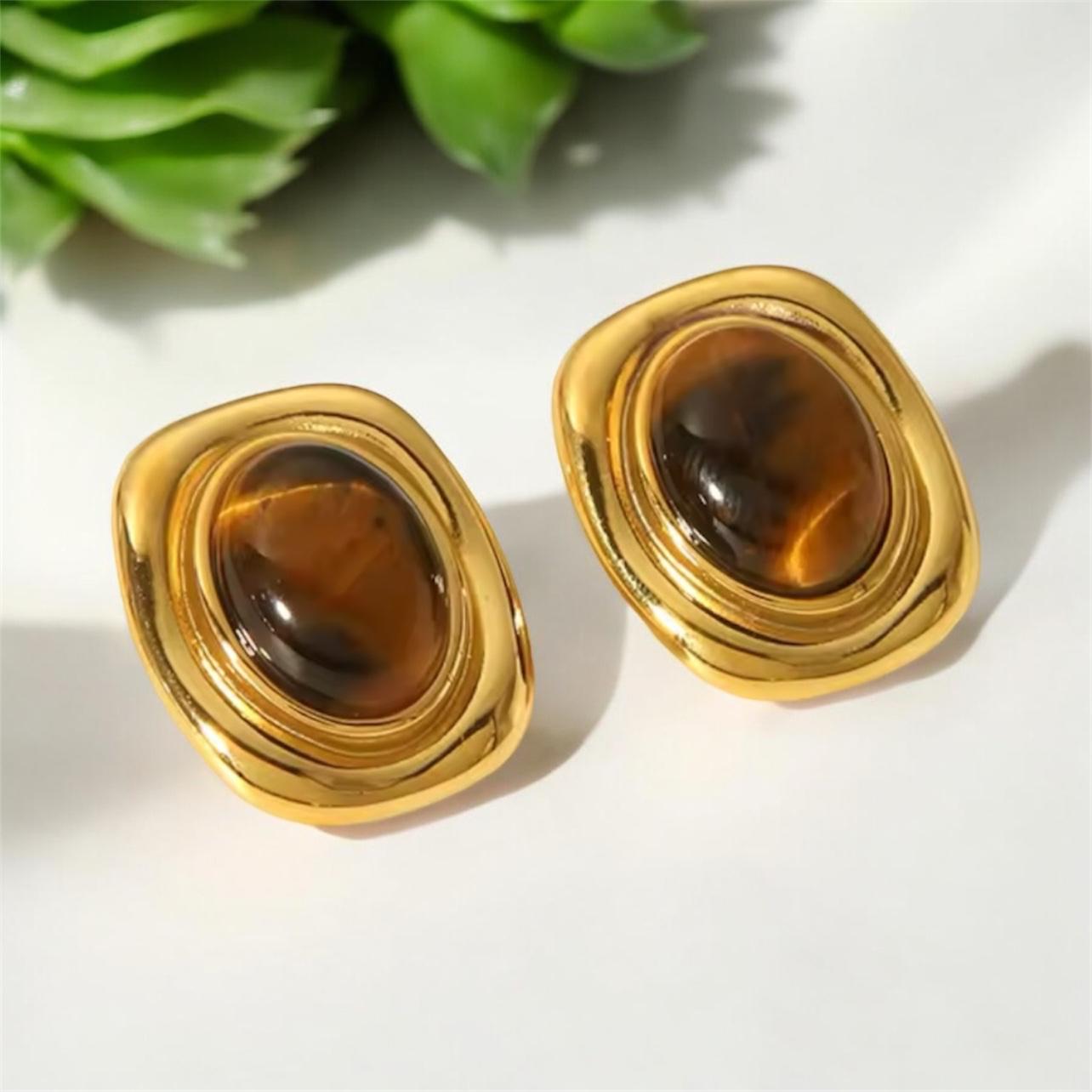 Tiger Eye Earring